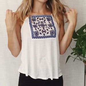 Embroidered Tank Top